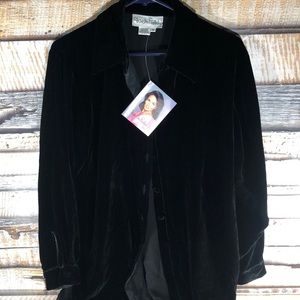 New Diane Von Furstenberg DVF Velvet Shirt Sz S